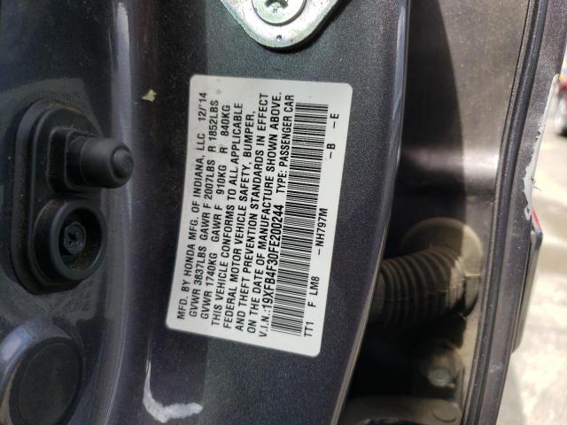 Photo 10 from auction – 2015 HONDA CIVIC HYBR with VIN 19XFB4F30FE200244