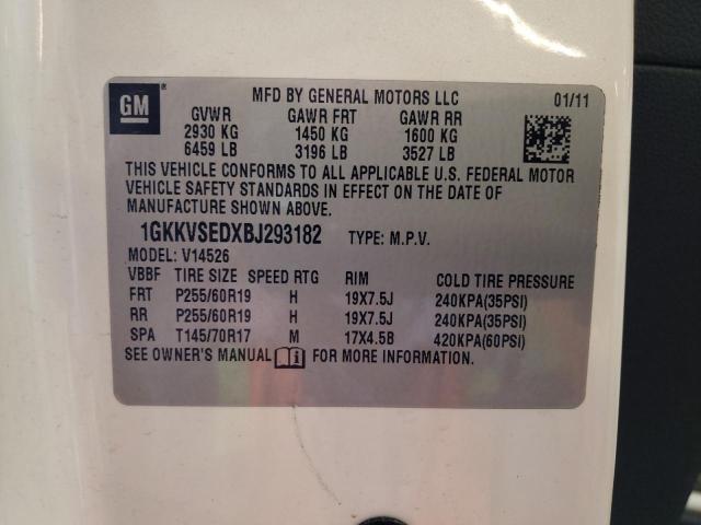 Photo 10 from auction – 2011 GMC ACADIA SLT with VIN 1GKKVSEDXBJ293182