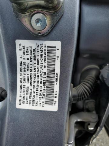 Photo 10 from auction – 2017 HONDA CIVIC EX with VIN 19XFC2F74HE214140