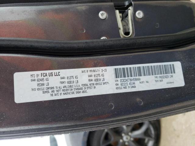Photo 10 from auction – 2019 DODGE CHARGER R/ with VIN 2C3CDXCT9KH598060