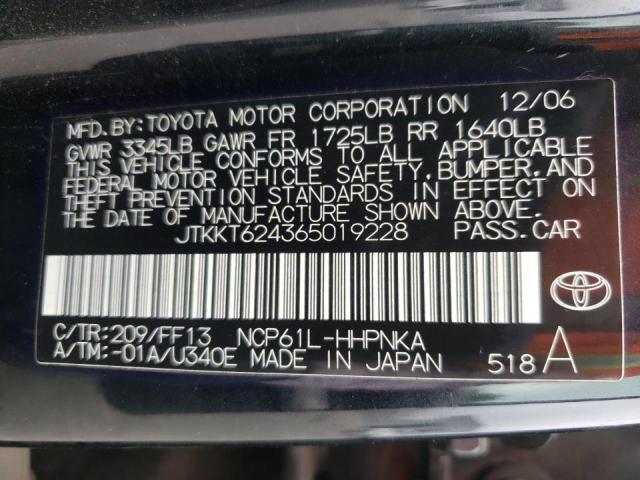 Photo 10 from auction – 2006 TOYOTA SCION XA with VIN JTKKT624365019228