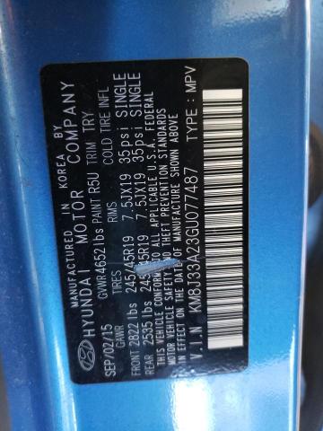Photo 10 from auction – 2016 HYUNDAI TUCSON LIM with VIN KM8J33A23GU077487