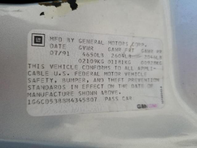 Photo 10 from auction – 1991 CADILLAC DEVILLE with VIN 1G6CD53B8M4345807