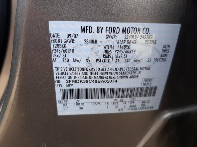 Photo 10 from auction – 2008 FORD EDGE LIMIT with VIN 2FMDK39C48BA02074