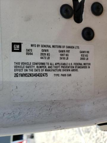 Photo 10 from auction – 2004 CHEVROLET IMPALA LS with VIN 2G1WH52K949432475