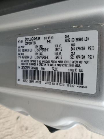 Photo 10 from auction – 2001 DODGE RAM 2500 with VIN 3B7KC23Z31G804389