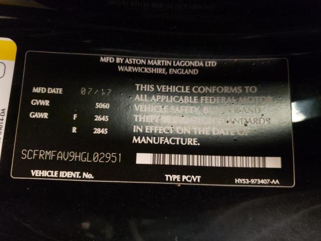 Photo 10 from auction – 2017 ASTON MARTIN DB11 with VIN SCFRMFAV9HGL02951