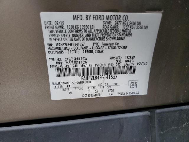 Photo 10 from auction – 2015 FORD TAURUS POL with VIN 1FAHP2L84FG141557