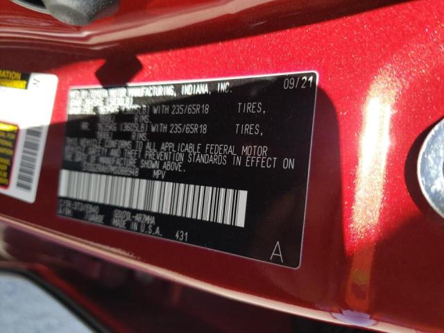 Photo 10 from auction – 2021 TOYOTA HIGHLANDER with VIN 5TDGZRAH7MS088948