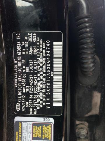 Photo 10 from auction – 2013 KIA SORENTO LX with VIN 5XYKT3A63DG404740