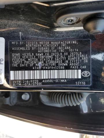 Photo 10 from auction – 2015 TOYOTA CAMRY LE with VIN 4T4BF1FK0FR452586