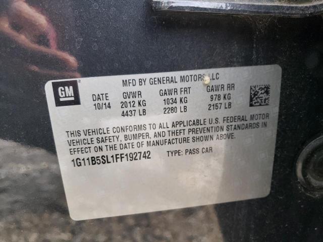 Photo 10 from auction – 2015 CHEVROLET MALIBU LS with VIN 1G11B5SL1FF192742