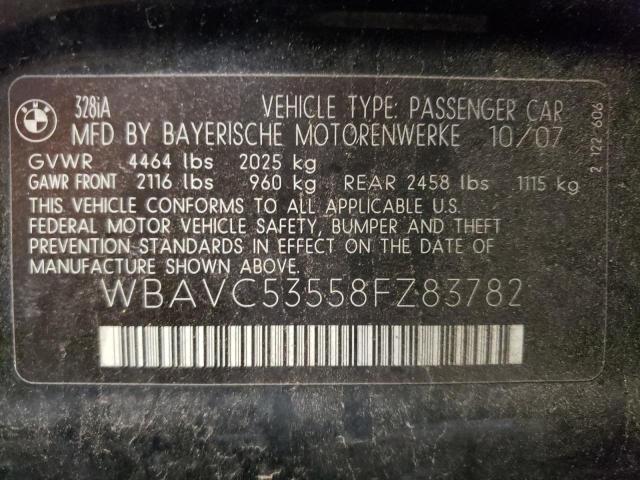 Photo 10 from auction – 2008 BMW 328 I SULE with VIN WBAVC53558FZ83782