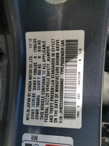 Photo 10 from auction – 2013 HONDA INSIGHT LX with VIN JHMZE2H55DS000962