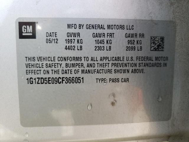 Photo 10 from auction – 2012 CHEVROLET MALIBU 2LT with VIN 1G1ZD5E09CF366051