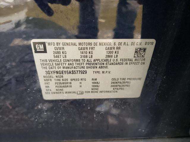 Photo 10 from auction – 2010 CADILLAC SRX with VIN 3GYFNGEY6AS577929