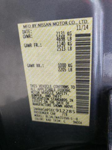 Photo 10 from auction – 2014 NISSAN MAXIMA S with VIN 1N4AA5AP1EC912285