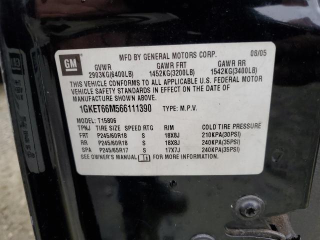 Photo 10 from auction – 2006 GMC ENVOY DENA with VIN 1GKET66M566111390