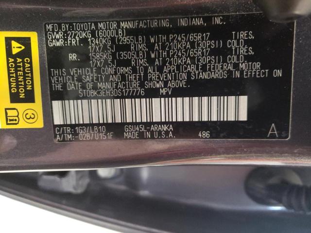 Photo 10 from auction – 2013 TOYOTA HIGHLANDER with VIN 5TDBK3EH3DS177776