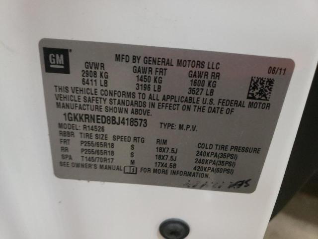 Photo 10 from auction – 2011 GMC ACADIA SLE with VIN 1GKKRNED8BJ418573