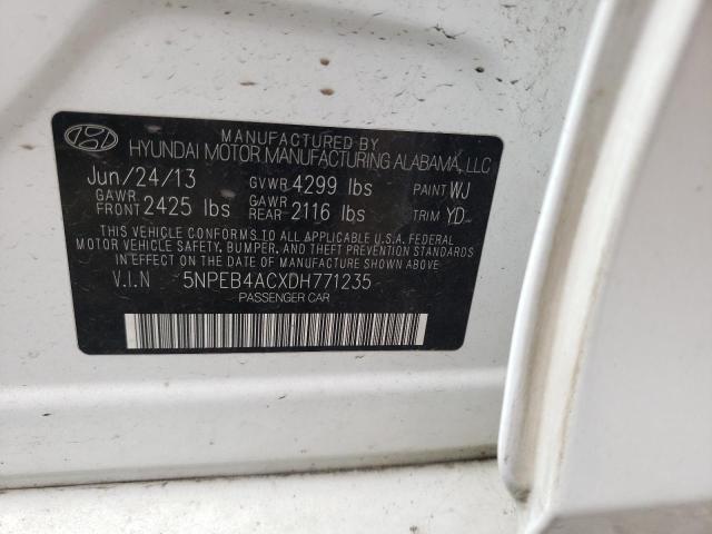 Photo 10 from auction – 2013 HYUNDAI SONATA GLS with VIN 5NPEB4ACXDH771235