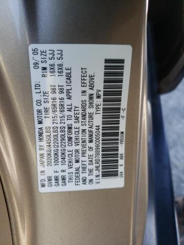 Photo 10 from auction – 2006 HONDA CR-V EX with VIN JHLRD78896C005044