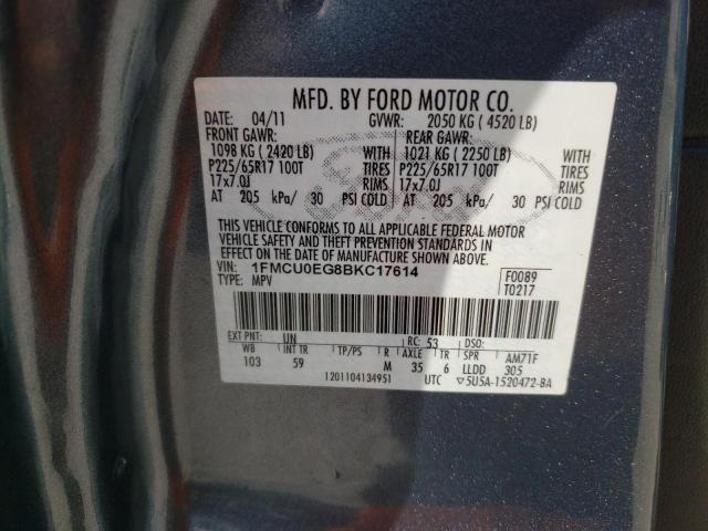 Фото 10 с аукциона – 2011 FORD ESCAPE LIM с VIN 1FMCU0EG8BKC17614