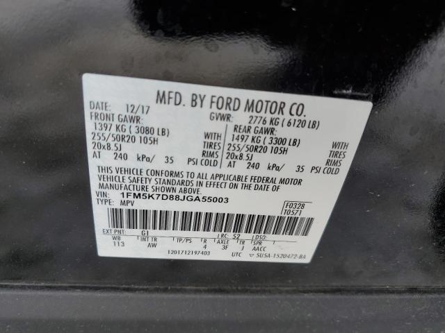 Photo 10 from auction – 2018 FORD EXPLORER X with VIN 1FM5K7D88JGA55003