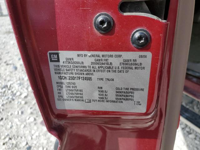 Photo 10 from auction – 2007 CHEVROLET SILVERADO with VIN 1GCHC23D17F124905