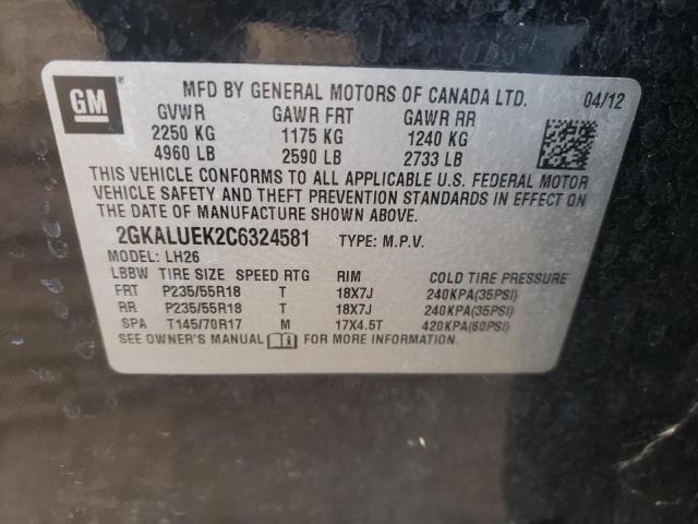 Photo 10 from auction – 2012 GMC TERRAIN SL with VIN 2GKALUEK2C6324581