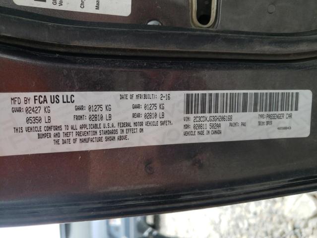 Photo 10 from auction – 2016 DODGE CHARGER SX with VIN 2C3CDXJG3GH206168