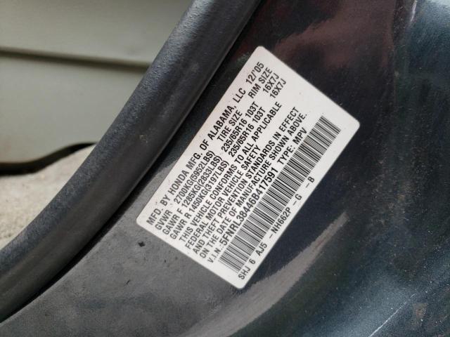 Photo 10 from auction – 2006 HONDA ODYSSEY with VIN 5FNRL38446B417591