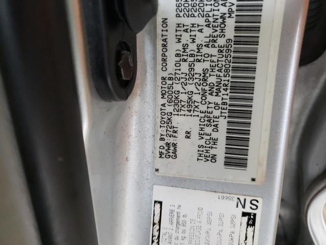 Photo 10 from auction – 2005 TOYOTA 4RUNNER SR with VIN JTEBT14R158025959