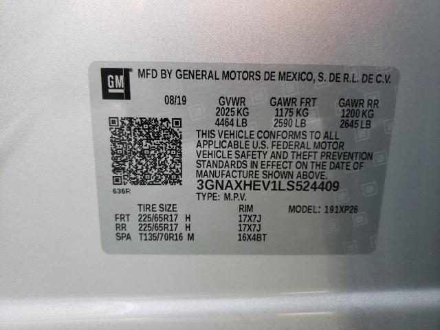 Photo 10 from auction – 2020 CHEVROLET EQUINOX LS with VIN 3GNAXHEV1LS524409