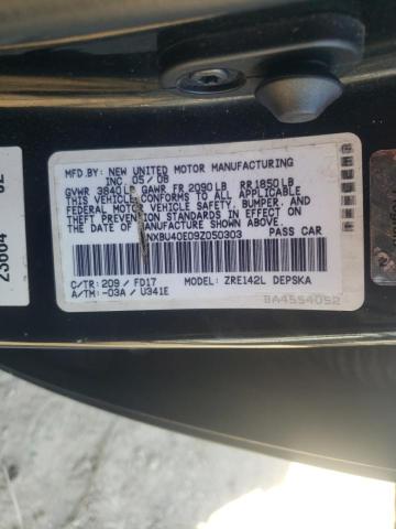 Photo 10 from auction – 2009 TOYOTA COROLLA BA with VIN 1NXBU40E09Z050303