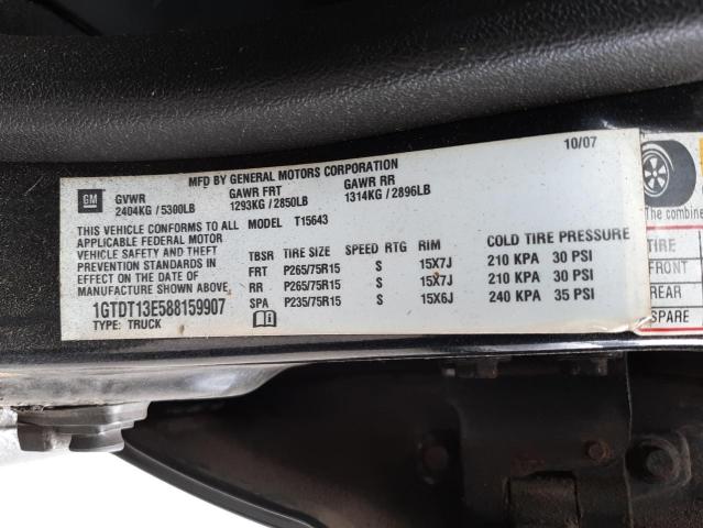 Photo 10 from auction – 2008 GMC CANYON with VIN 1GTDT13E588159907