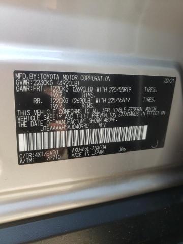 Photo 10 from auction – 2021 TOYOTA VENZA with VIN JTEAAAAH5MJ040940