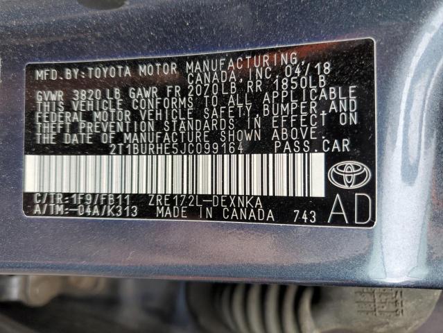 Photo 10 from auction – 2018 TOYOTA COROLLA L with VIN 2T1BURHE5JC099164