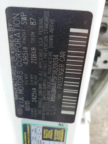 Photo 10 from auction – 2015 KIA OPTIMA LX with VIN KNAGM4A75F5620034