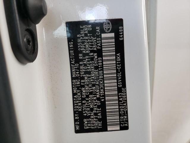 Photo 10 from auction – 2011 TOYOTA CAMRY SE with VIN 4T1BK3EK7BU611889