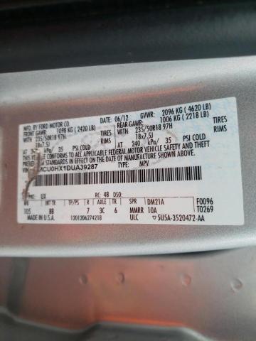Photo 10 from auction – 2013 FORD ESCAPE SEL with VIN 1FMCU0HX1DUA39287