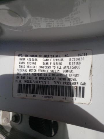 Photo 10 from auction – 2014 HONDA ACCORD LX with VIN 1HGCR2F36EA232217