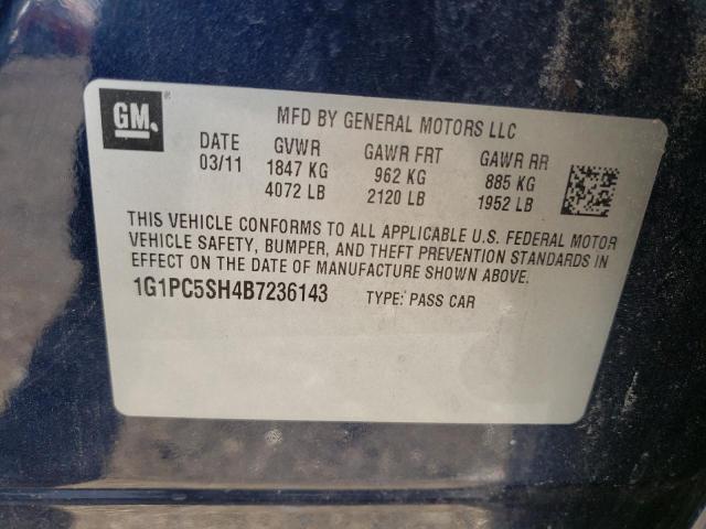 Photo 10 from auction – 2011 CHEVROLET CRUZE LS with VIN 1G1PC5SH4B7236143