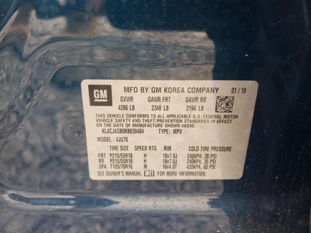 Photo 10 from auction – 2019 BUICK ENCORE PRE with VIN KL4CJASB0KB839484