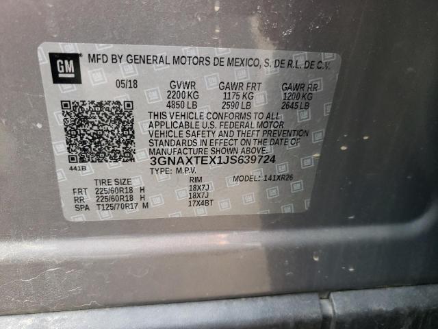 Photo 10 from auction – 2018 CHEVROLET EQUINOX LT with VIN 3GNAXTEX1JS639724