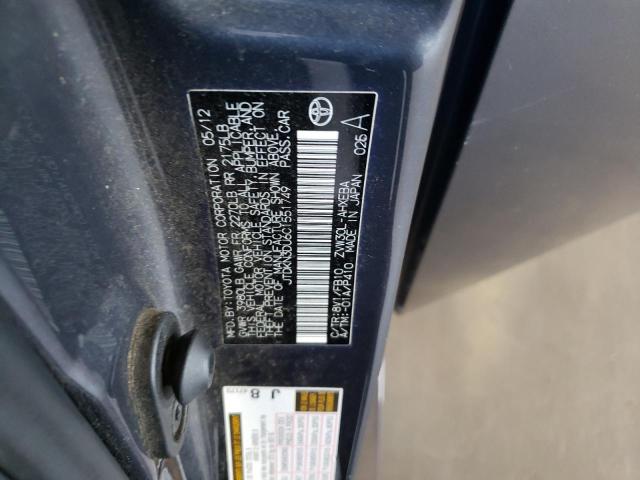 Photo 10 from auction – 2012 TOYOTA PRIUS with VIN JTDKN3DU6C1551749