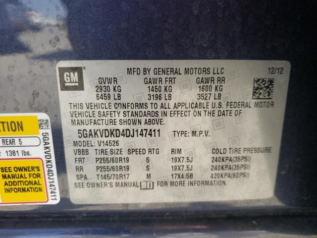 Photo 10 from auction – 2013 BUICK ENCLAVE with VIN 5GAKVDKD4DJ147411