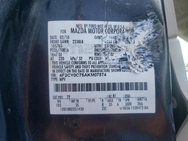 Photo 10 from auction – 2010 MAZDA TRIBUTE I with VIN 4F2CY0C75AKM07574