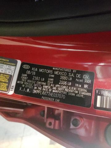 Photo 10 from auction – 2017 KIA FORTE LX with VIN 3KPFL4A77HE037070