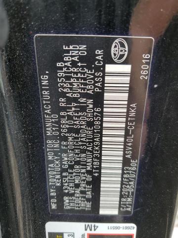 Photo 10 from auction – 2010 TOYOTA CAMRY with VIN 4T1BF3EK9AU108576